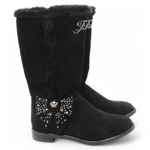 Juicy Couture Little Girls Black Faux Fur Riding Boots